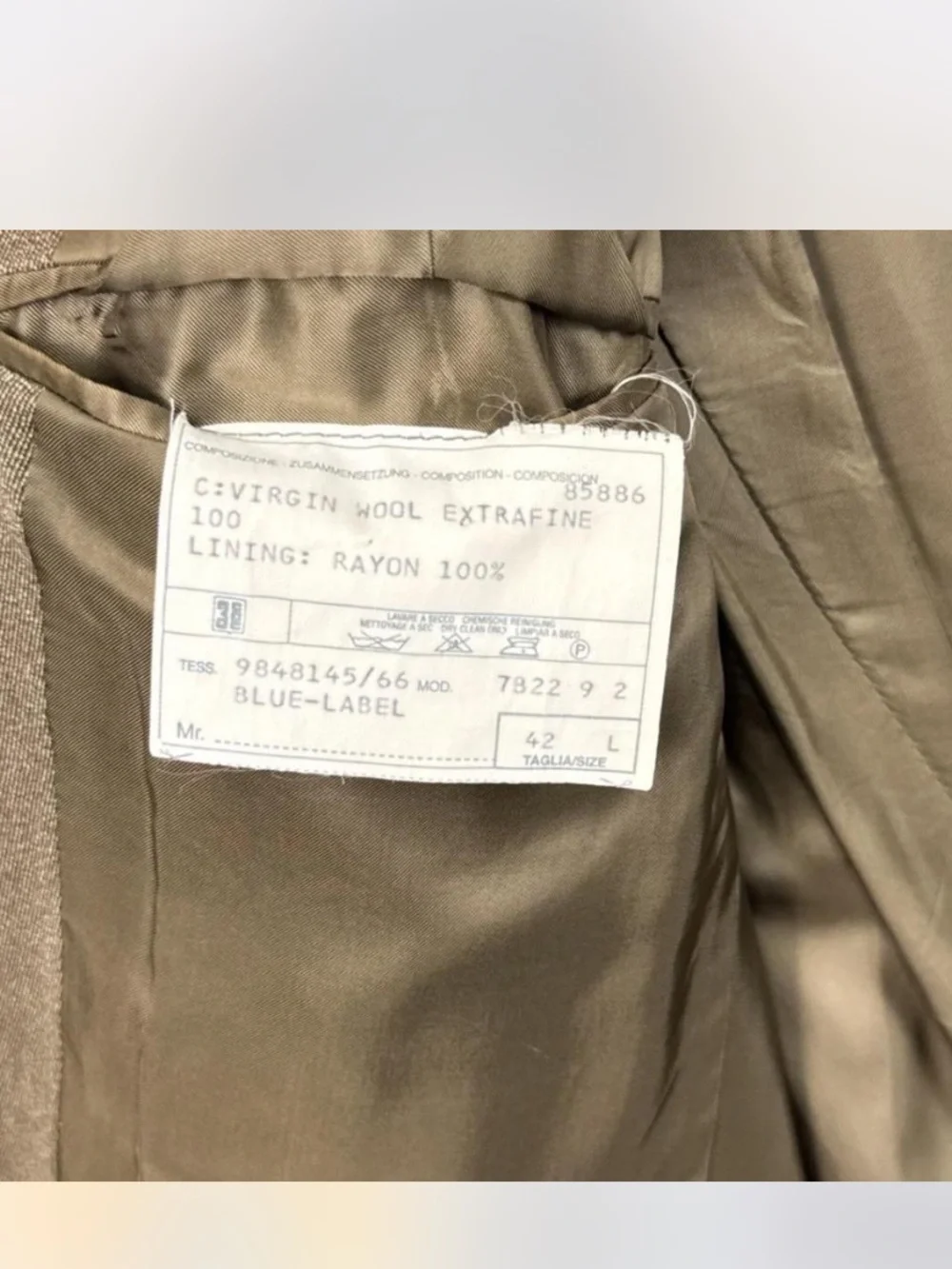 Polo Ralph Lauren Two-Piece olive green Suit Blazer & Trousers 42Long